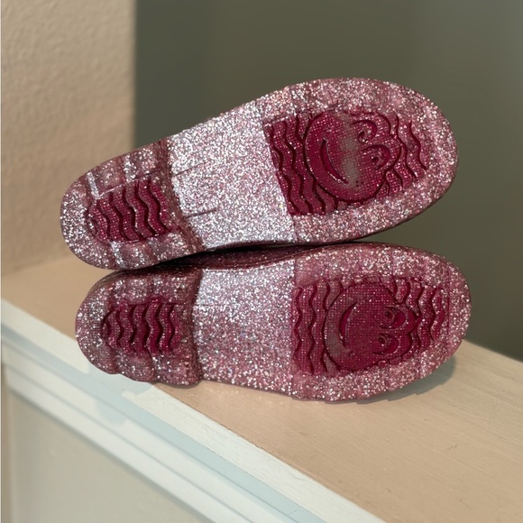 NWT Western Chief Sz 12 Girls Abby Glitter Lighted Shimmer Rain Boots Waterproof - Picture 4 of 5